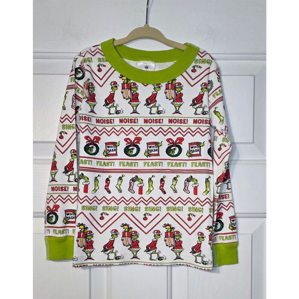 Hanna Andersson Dr. Seuss Grinch Pajama Top Kids Size 5